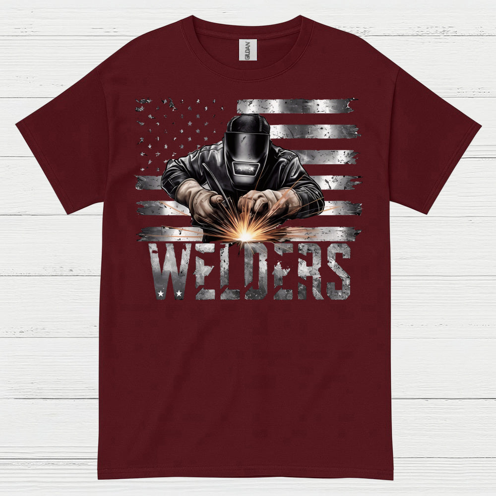 American Flag Welders T Shirt