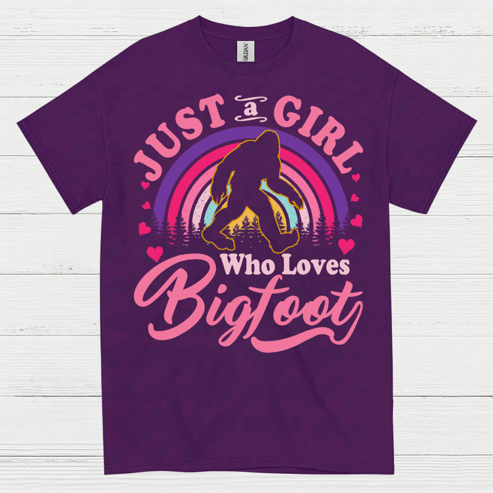 Just A Girl Who Loves Bigfoot T Shirt