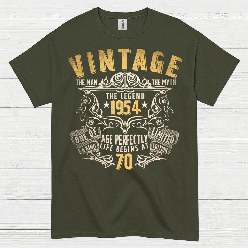 Vintage Legend 1954 70th Birthday T Shirt