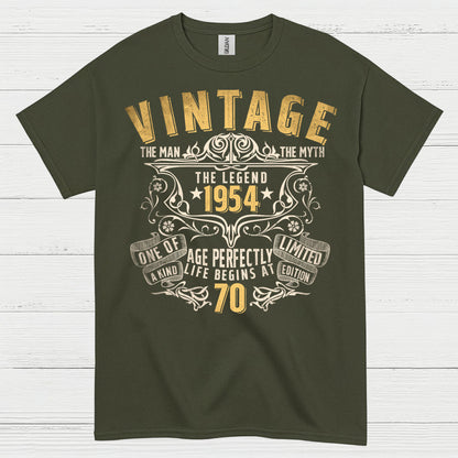 Vintage Legend 1954 70th Birthday T Shirt
