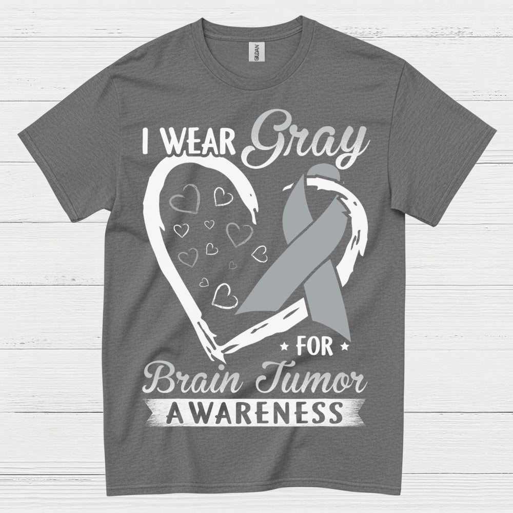 I Wear Gray For Brain Tumor Awareness T Shirt