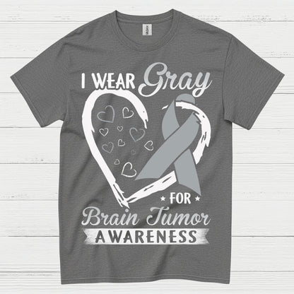 I Wear Gray For Brain Tumor Awareness T Shirt