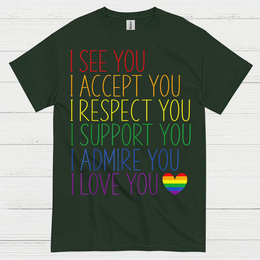 I See You I Accept You Pride T Shirt