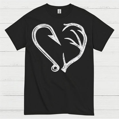 Fishing Hook Heart T Shirt