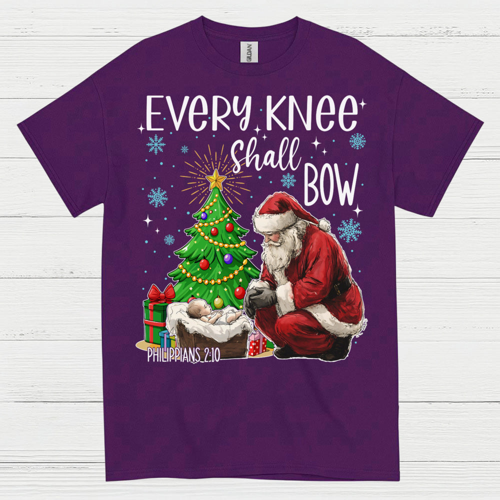Every Knee Shall Bow Christmas Christian T Shirt