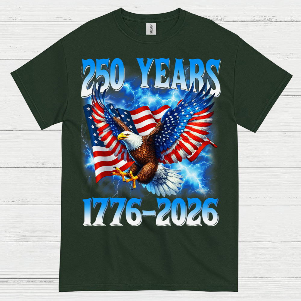 250 Years American Eagle Patriotic Independence T Shirt