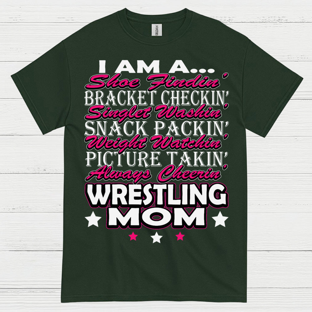 Wrestling Mom Always Cheering T Shirt