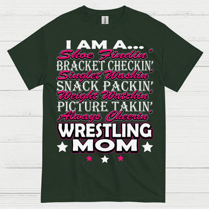 Wrestling Mom Always Cheering T Shirt