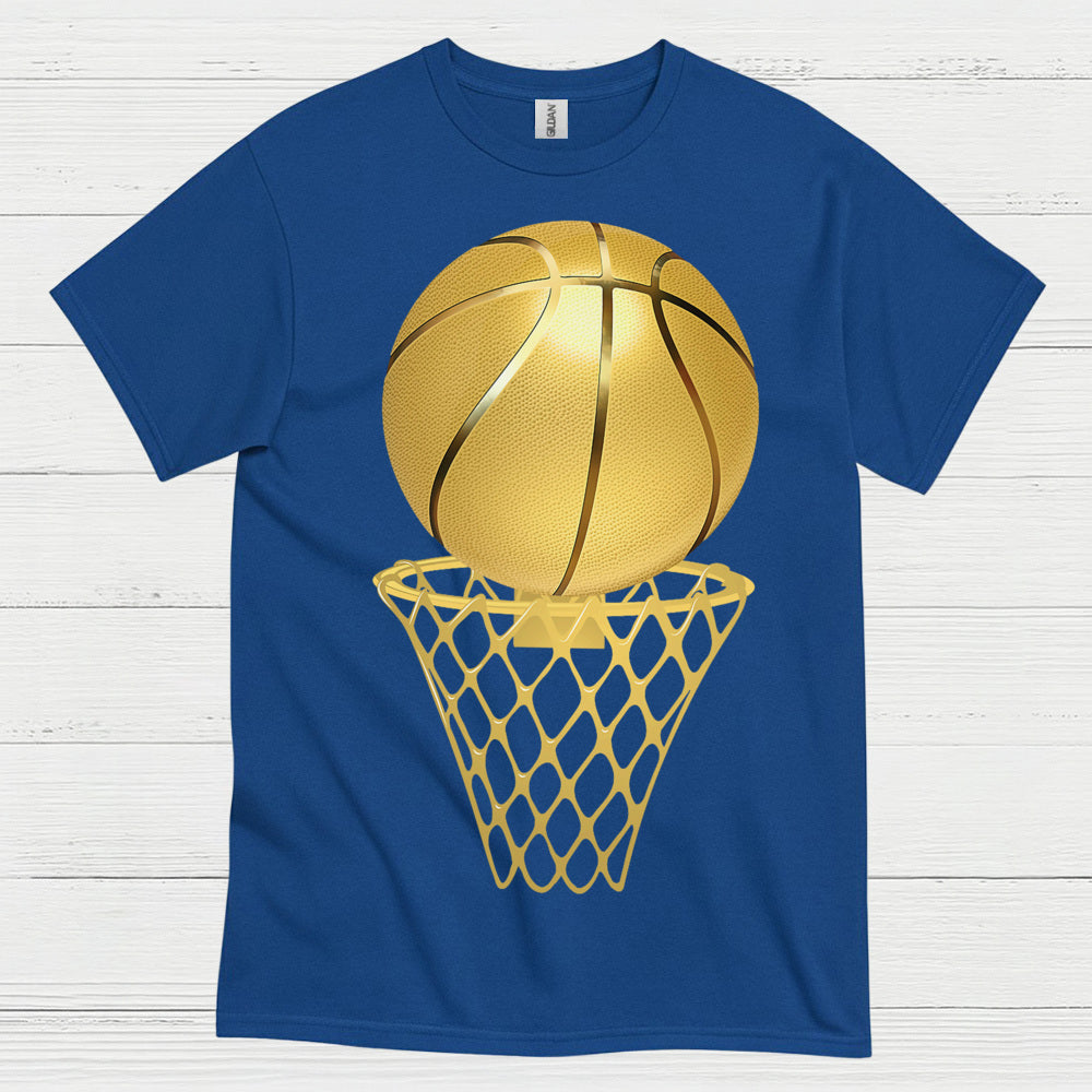 Golden Basketball Hoop T Shirt