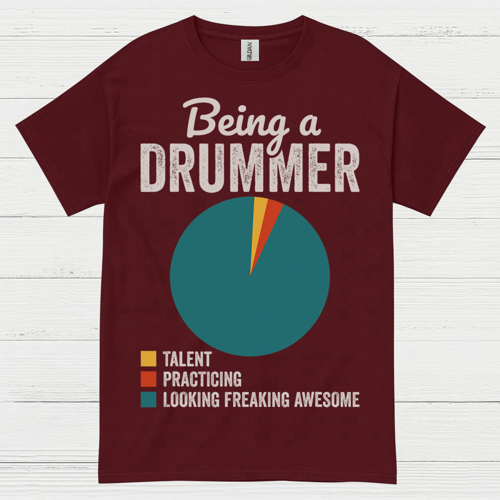 Drummer Life Pie Chart T Shirt