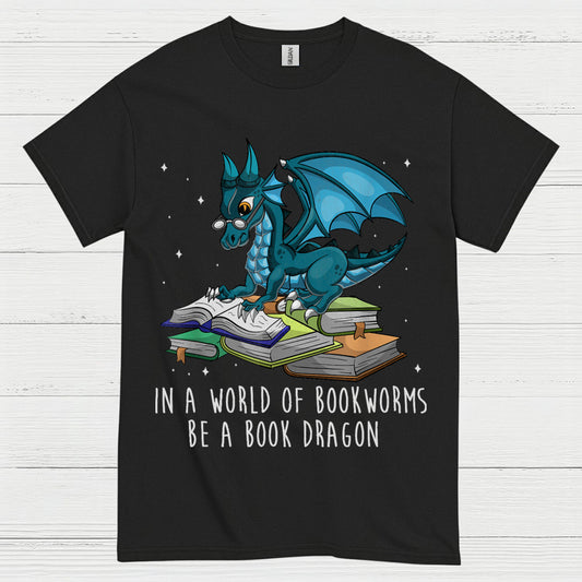 Book Dragon Reading T Shirt