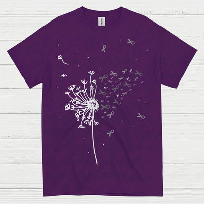Dandelion Brain Cancer Awareness Ribbon T Shirt