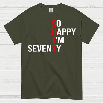 Happy Seventy Milestone Birthday T Shirt