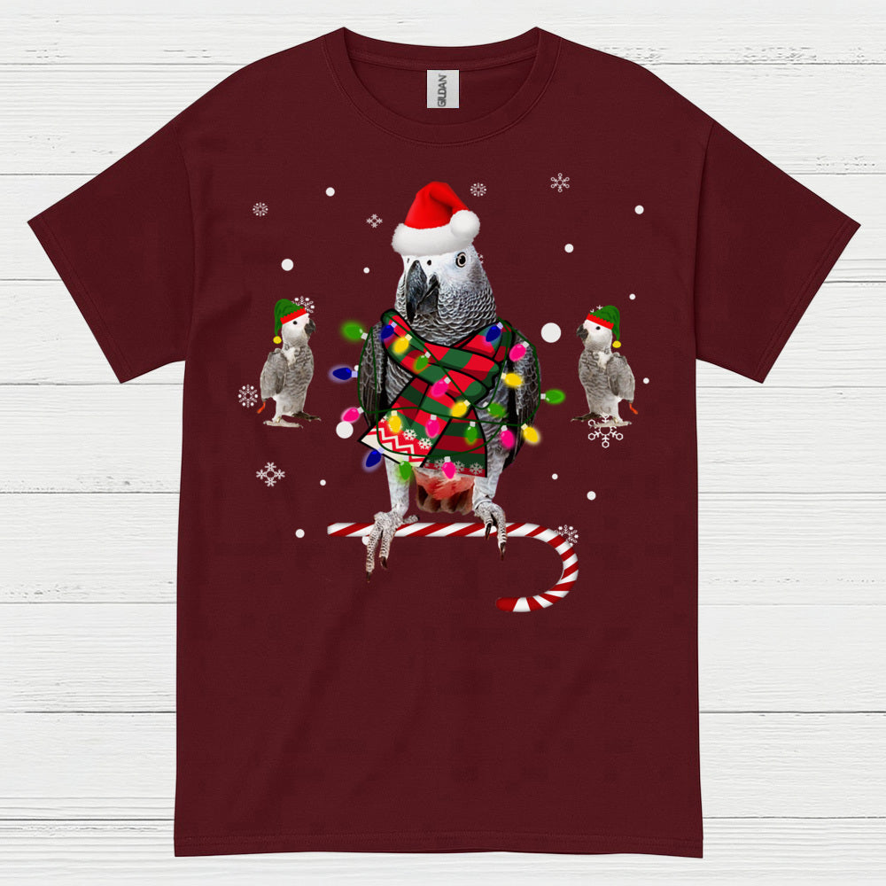 Christmas Parrot Funny Holiday T Shirt
