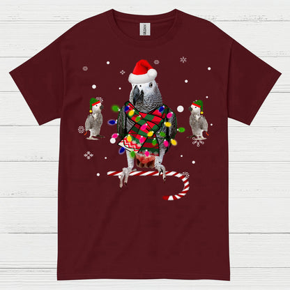 Christmas Parrot Funny Holiday T Shirt