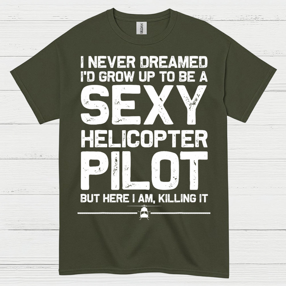 Sexy Helicopter Pilot Aviation Humor T Shirt