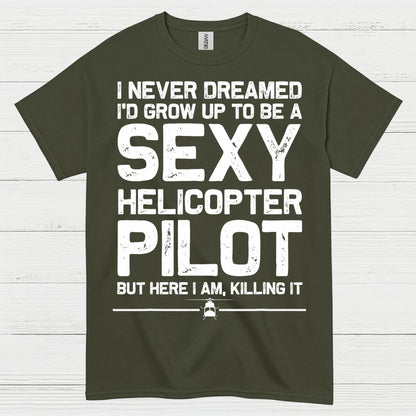 Sexy Helicopter Pilot Aviation Humor T Shirt