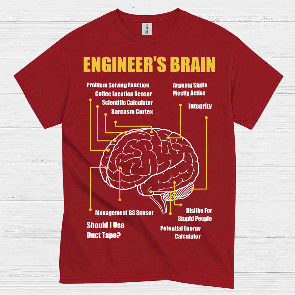 Engineer's Brain Diagram T Shirt