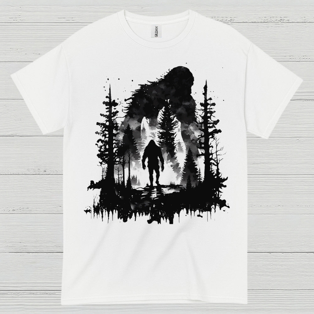 Dark Forest Bigfoot Silhouette T Shirt