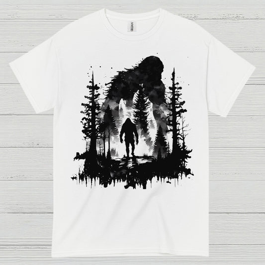 Dark Forest Bigfoot Silhouette T Shirt