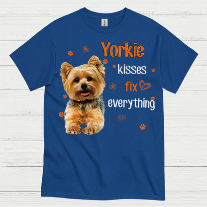 Yorkie Kisses Fix Everything Dog T Shirt