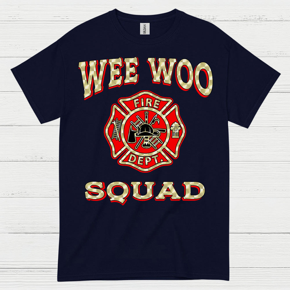 Wee Woo Squad Firefighter Humor T Shirt