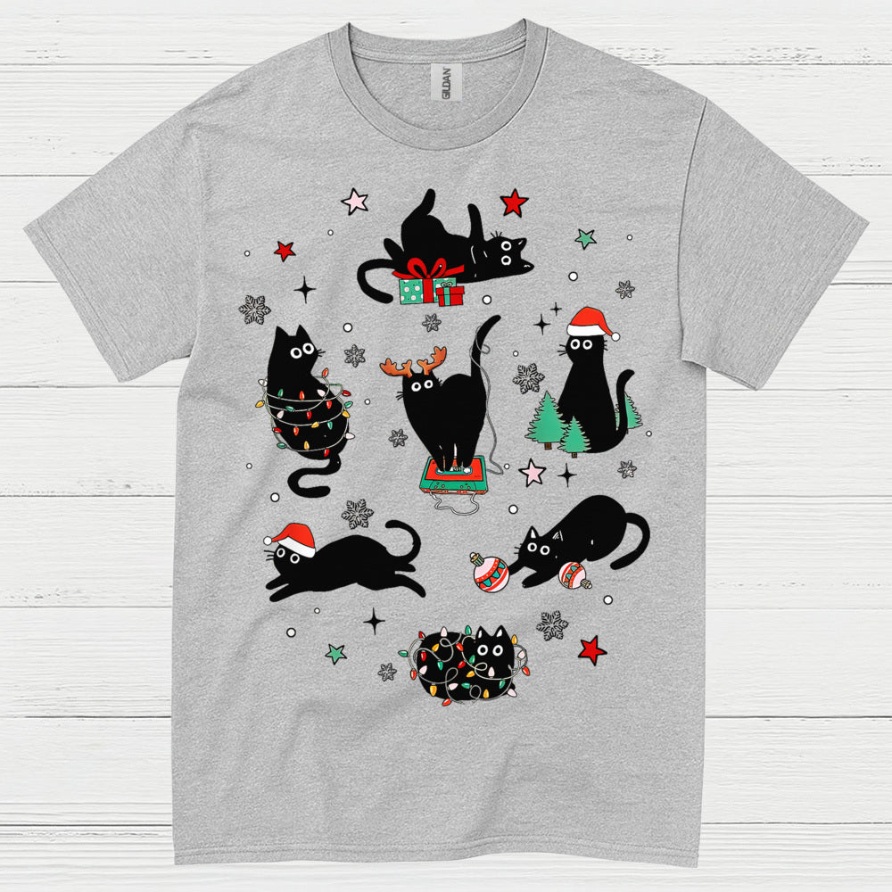 Christmas Cats Holiday T Shirt