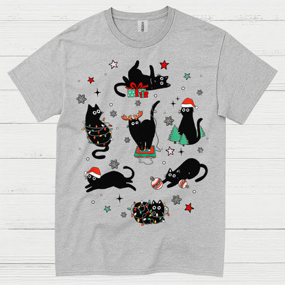 Christmas Cats Holiday T Shirt