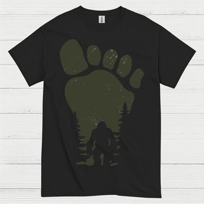 Bigfoot Footprint Silhouette T Shirt