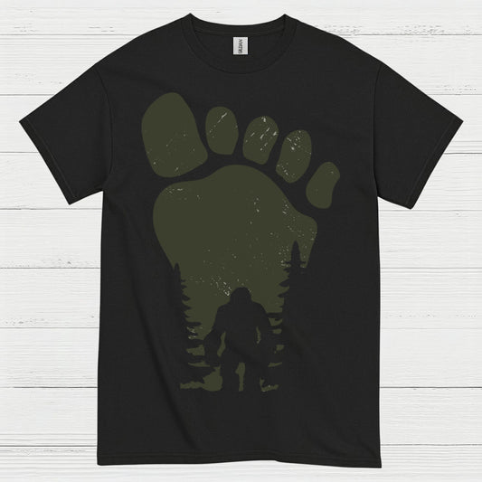 Bigfoot Footprint Silhouette T Shirt