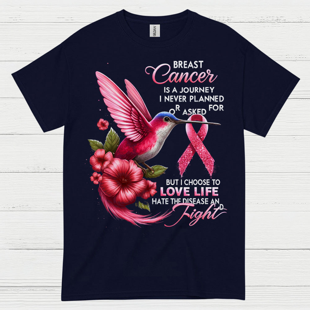 Breast Cancer Journey Inspirational Hummingbird T Shirt