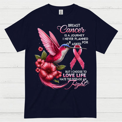 Breast Cancer Journey Inspirational Hummingbird T Shirt