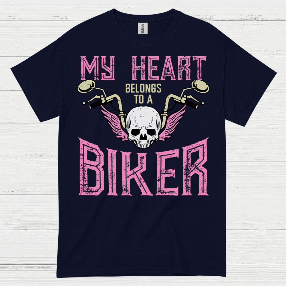 My Heart Belongs to a Biker T Shirt