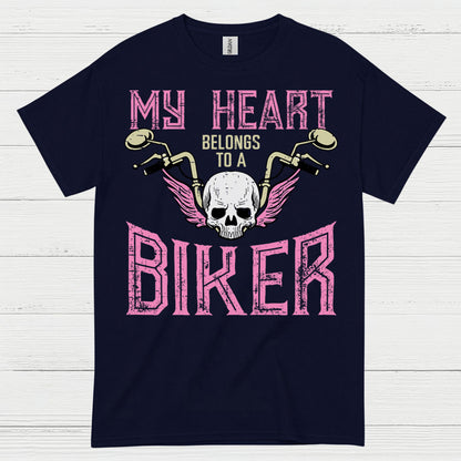 My Heart Belongs to a Biker T Shirt