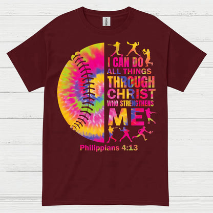 I Can Do All Things Through Christ Softball T Shirt