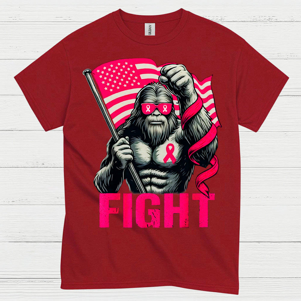 Fight Breast Cancer Bigfoot T Shirt