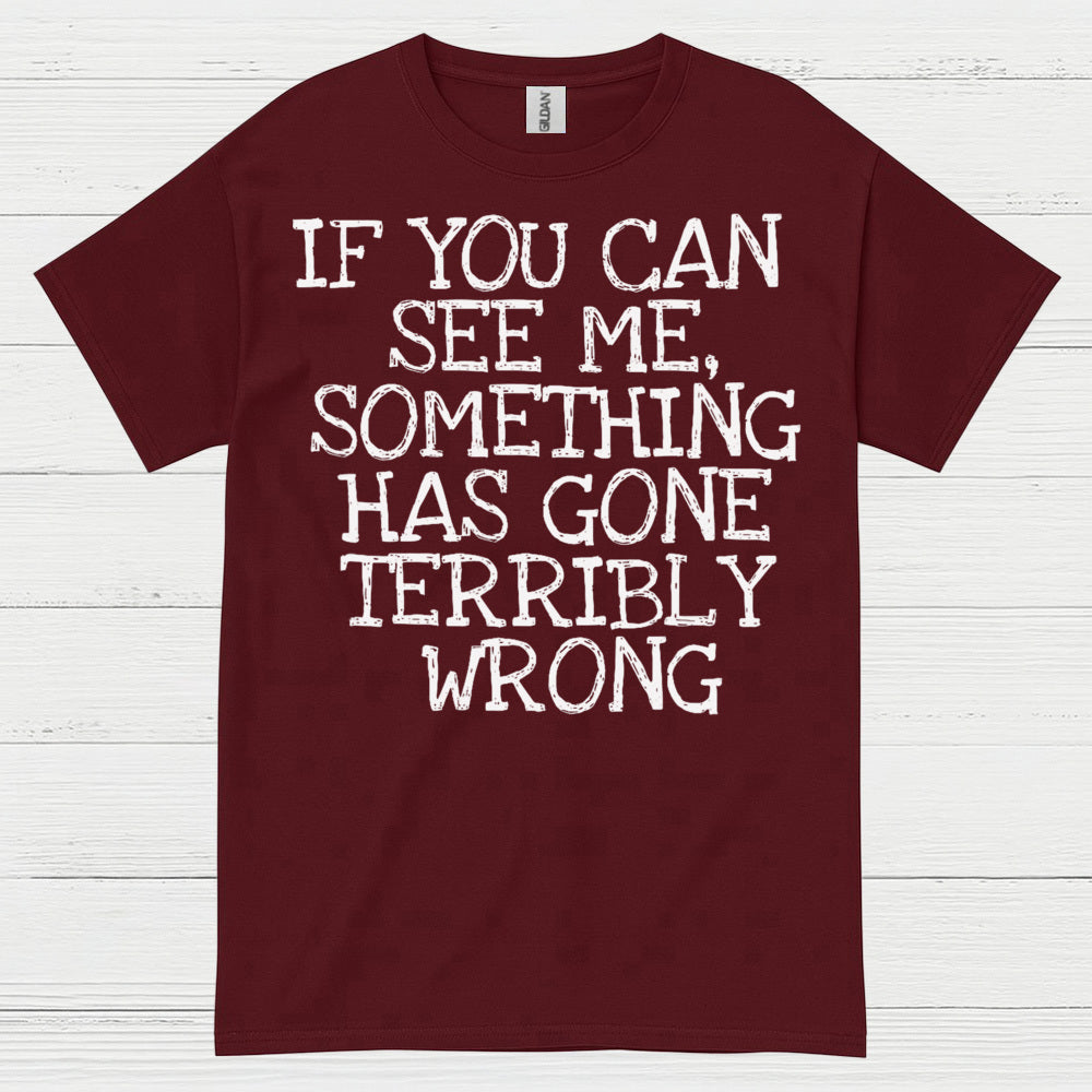 If You Can See Me Something Has Gone Wrong T Shirt