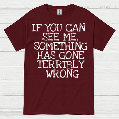 If You Can See Me Something Has Gone Wrong T Shirt