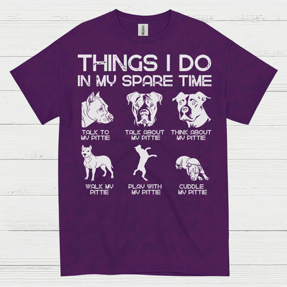 Things I Do In My Spare Time Pitbull T Shirt