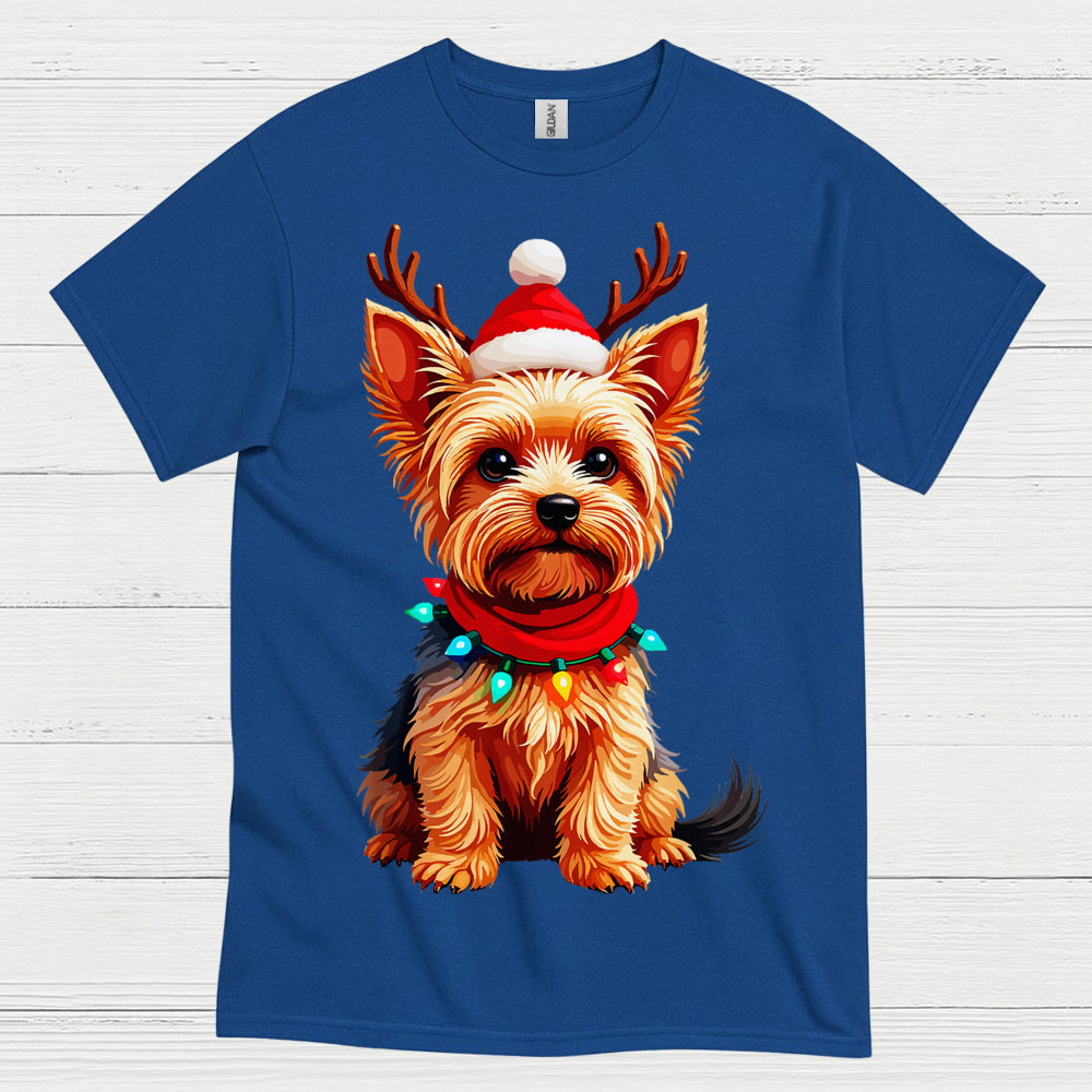 Cute Christmas Yorkie Dog Lover T Shirt