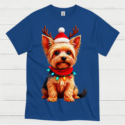 Cute Christmas Yorkie Dog Lover T Shirt