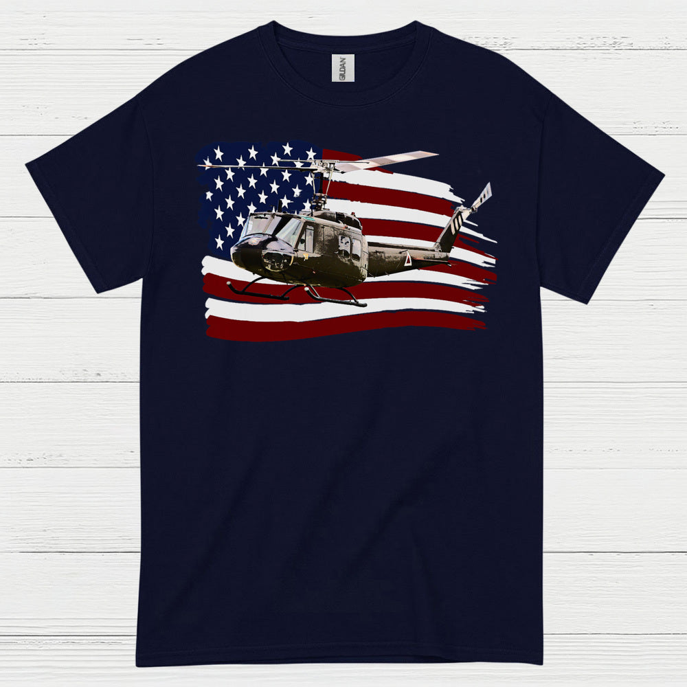 American Helicopter Veteran Patriotic T Shirt