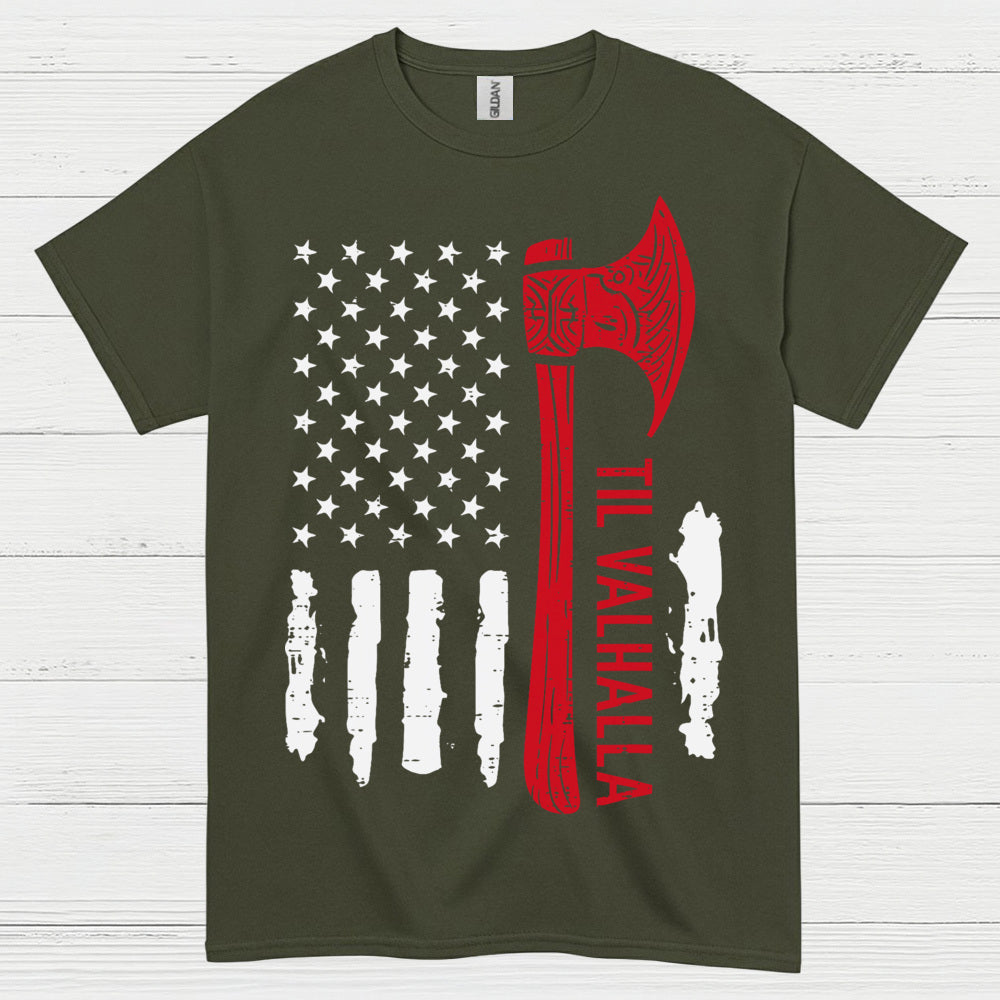 Til Valhalla American Viking T Shirt