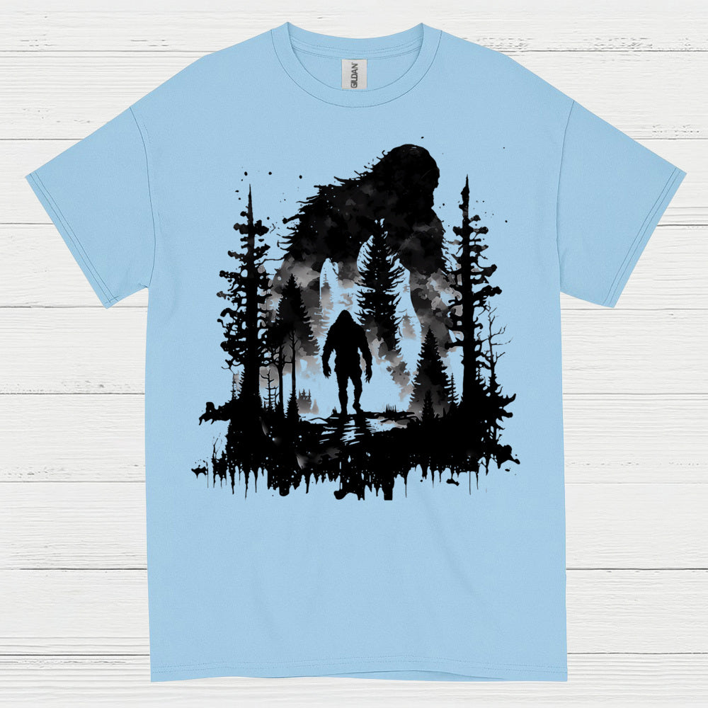Dark Forest Bigfoot Silhouette T Shirt