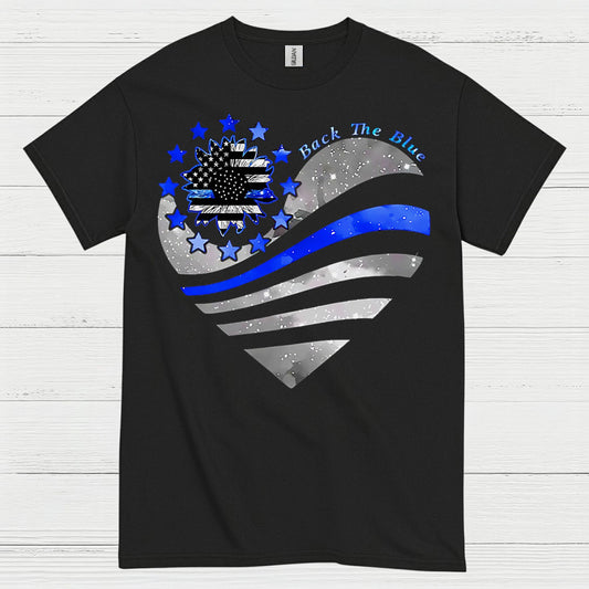 Back The Blue Thin Blue Line T Shirt