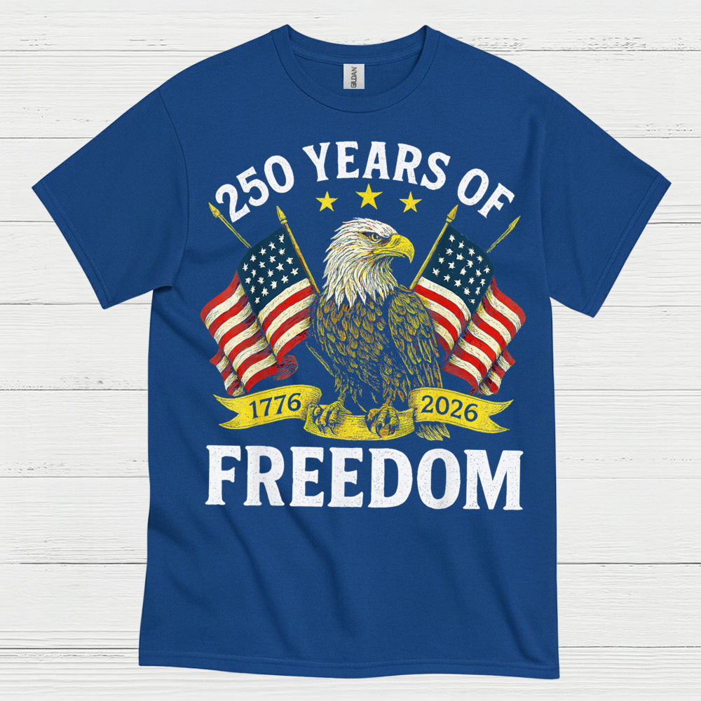 250 Years Of Freedom American Eagle Patriotic T Shirt