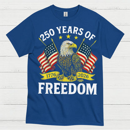 250 Years Of Freedom American Eagle Patriotic T Shirt