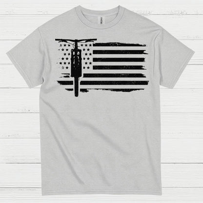 Dirt Bike American Flag T Shirt