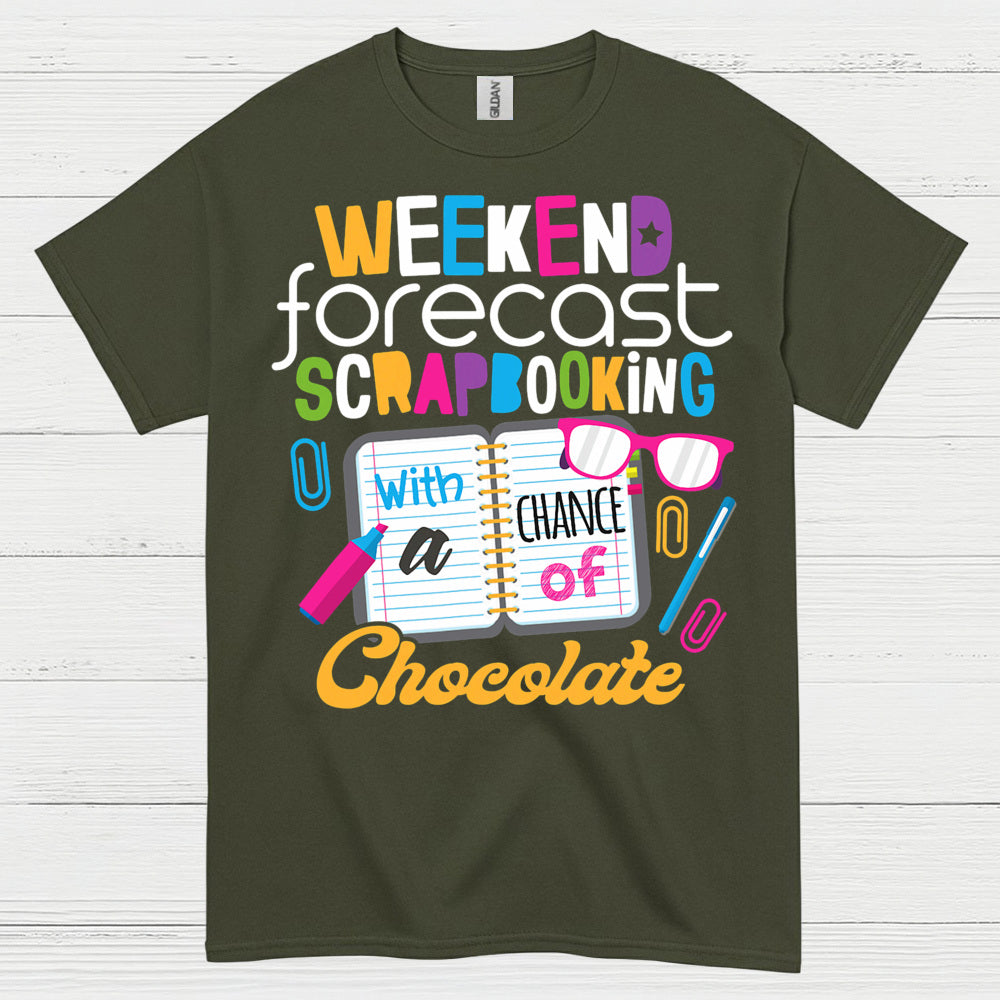 Weekend Forecast Crafting Scrapbooking T Shirt
