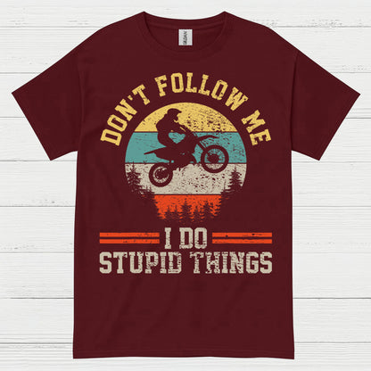 Funny Dont Follow Me Dirt Bike Rider T Shirt